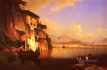 Richard Obras - Motio Du Lac Du Garda paisaje Franz Richard Unterberger barco